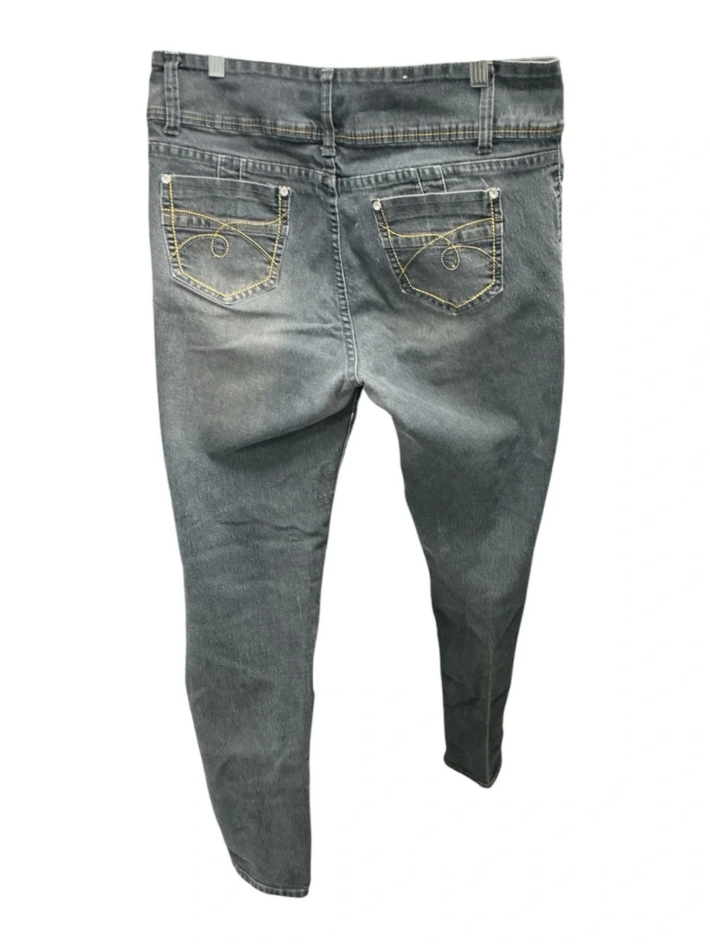 Women's Skinny Jeans in Washed Black-Grey